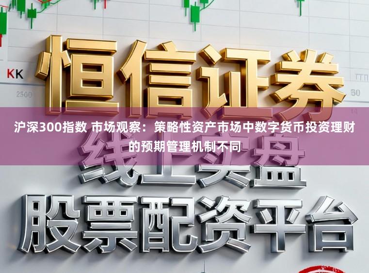 沪深300指数 市场观察：策略性资产市场中数字货币投资理财的预期管理机制不同