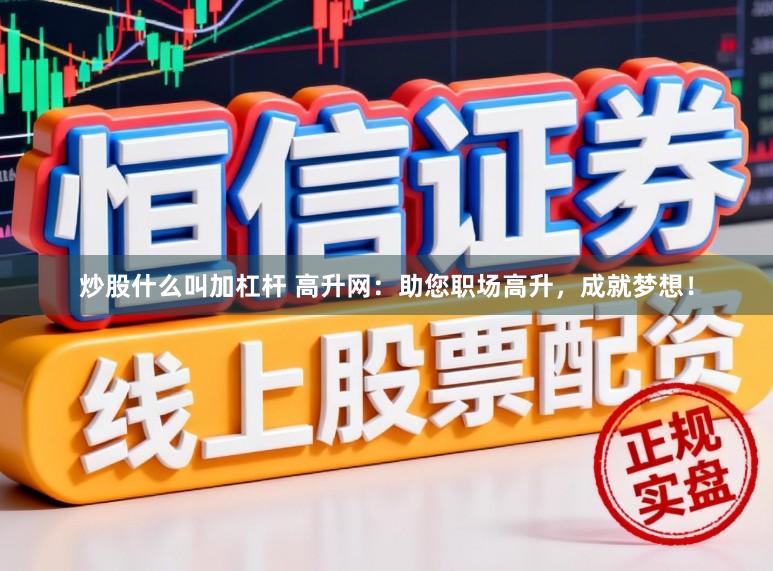 炒股什么叫加杠杆 高升网：助您职场高升，成就梦想！