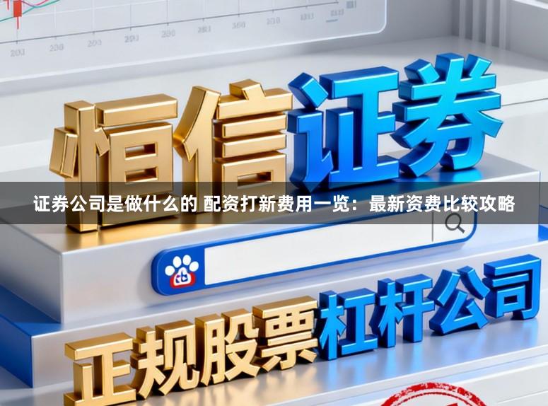 证券公司是做什么的 配资打新费用一览：最新资费比较攻略
